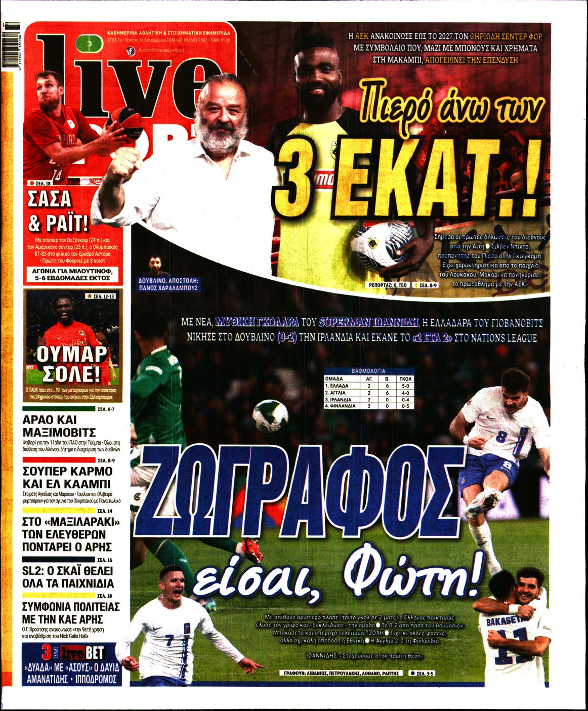 Εξώφυλλο - live-sport-20240911