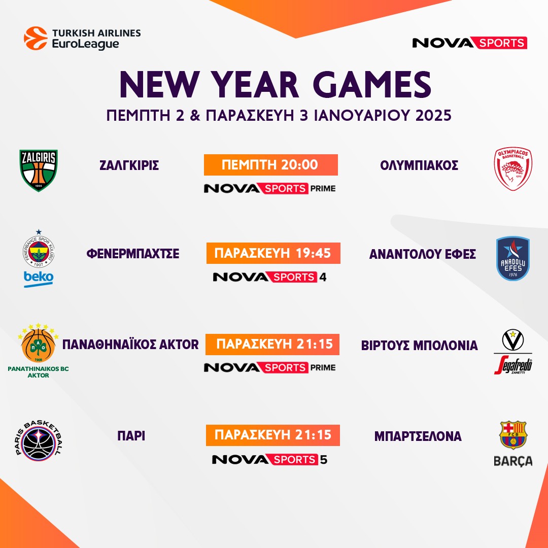 euroleague new year games